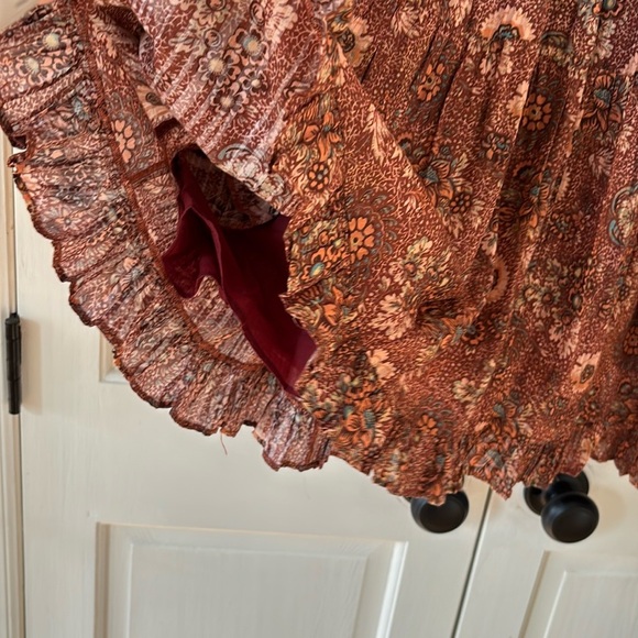 Ulla Johnson Adele Mini Dress Rose Bud Size 16 Floral Ruffle Sleeve Knee Length - Picture 13 of 14